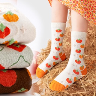 tres pares de calcetines infantiles otoño e invierno animales de dibujos animados lindo medio tubo calcetines