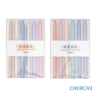 church - juego de 6 marcadores de colores de doble punta, 6 colores, doble punta, para niños