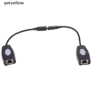 qetyellow usb utp extensor adaptador sobre un solo rj45 ethernet cat5e 6 cable de hasta 150 pies cl