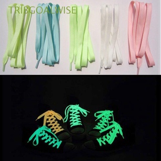 tribgoalwise el más nuevo cordón luminoso cool glow in the dark flat shoelaces botas deportivas 1 par de cordones fluorescentes/multicolor