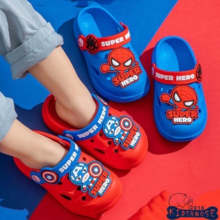 Khh-cartoon Superhero slip-on niños zapatillas EVA antideslizante niños sandalias zapatillas para playa piscina ducha