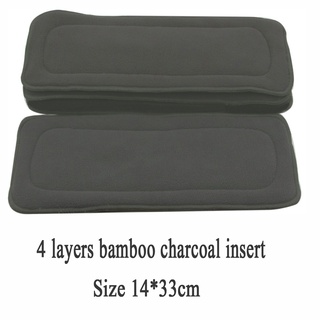 1 pieza reutilizable de 4 capas de carbón de bambú para bebé, pañales, uso de pañales