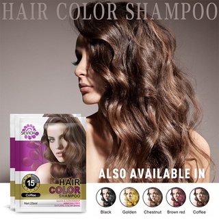 champú de 25 ml de larga duración para el cuidado del cabello colorido natural tinte champú para peluquería