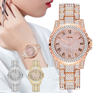 Women Stainless Steel Strap Watches Female Luxury Rose Gold Diamond Round Dial Watch Ladies Wristwatches Reloj