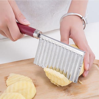 Household potato cutting wave knife stainless steel spike potato knife cutter French fries knife corrugated knife cutting potato chips