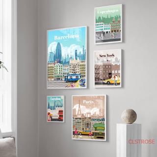 londres nueva york parís españa mapa de arte de pared lienzo pintura nórdica pósters e impresiones imágenes de pared para sala de estar decoración del hogar (3)