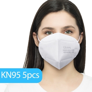 5pzas mascarilla Facial Kn95 desechable transpirable con 5 capas De protección
