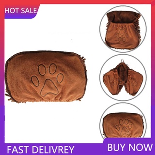 /TY/ Super agua absorbente de secado rápido cachorro perro baño toalla guante suministro de mascotas