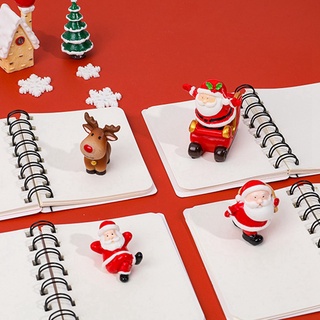 1Set lindo navidad Mini bobina cuaderno bloc de notas cuaderno estudiante oficina papelería (7)