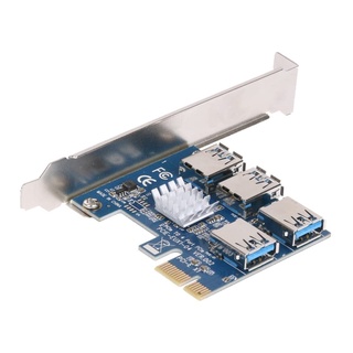 Pcie PCI-E PCI Express 1X a 16X tarjeta elevadora 1 a 4 USB multiplicador Hub adaptador para minería Bitcoin minero dispositivo de minería (2)