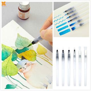 pluma de acuarela de colores recargables populares 6pzas para estudiantes painter