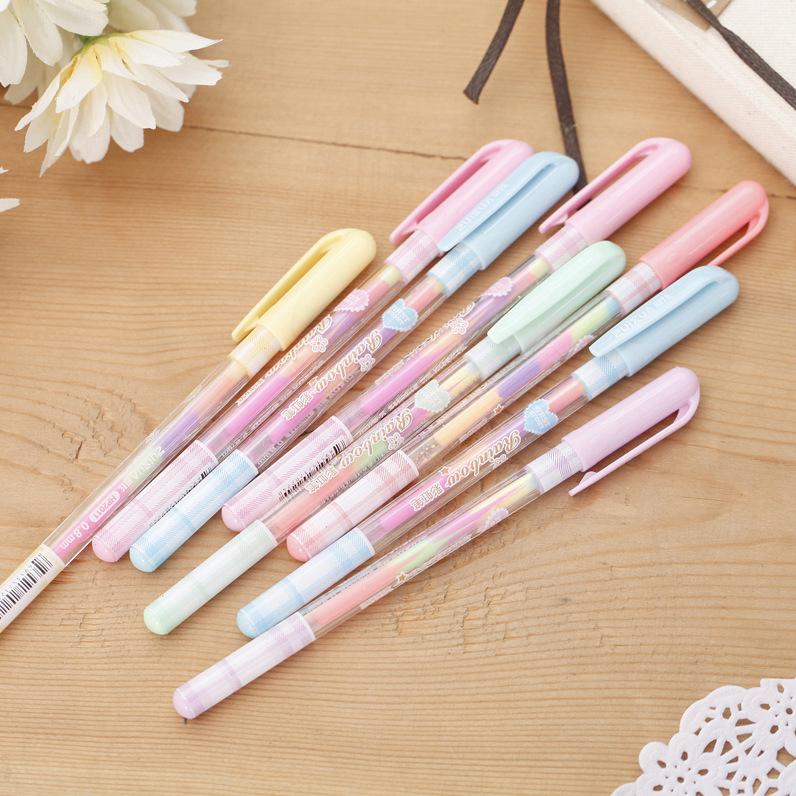 Bolígrafo de gel de gouache de 6 colores de color caramelo/bolígrafo de gel para estudiantes/regalo de pintura