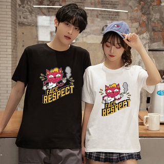 Pareja de dibujos animados mujer camisetas de manga corta verano Harajuku camiseta pareja Tops 6528