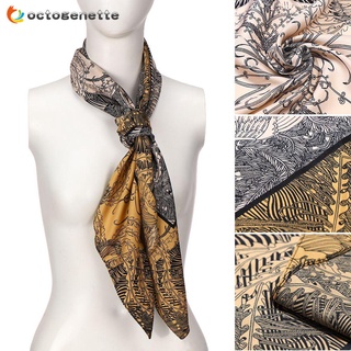 octogenette suave seda bufanda larga chal cuadrado bufanda regalo sarga moda mujer niña decoración accesorios