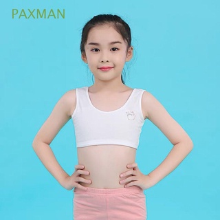 PAXMAN Trendy Young Girl Bra Comfortable Puberty Clothing Kids Training Bras Tank Tops Cute Teens For Teenage Cotton Chick Korean Underwear/Multicolor
