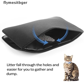 [flymesitbger] Double-Layer Cat Litter Mat Trapper Pad Pet Rug EVA Mat Anti Splash Mat 55X70cm [flymesitbger]