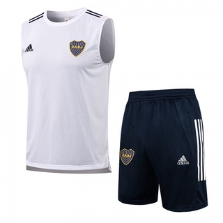 21/22 de alta calidad Boca Juniors hombre blanco fútbol chaleco y pantalones cortos[1] jerseys