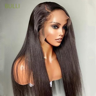 BULLI New Glueless Lace Wigs Ladies Headgear Wigs Natural Black Color 26Inch T-shaped Daily Used For African Women Soft Long Straight Hair