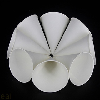 250Pcs blanco en forma de cono taza de papel desechable bebida taza punto fondo helado titular (9)