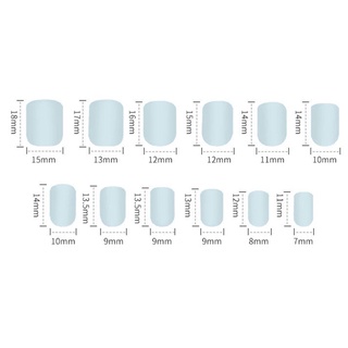 ANJIAA Fashion Fake Nails Short Square Nail Finished Products Nail Patch Star and Cloud Spring Summer Nail Sticker False Nails Full Cover Removable (2)