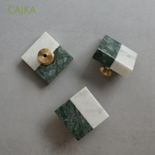CAJKA Brass Marble Cabinet Knobs Wardrobe Furniture Hardware Drawer Pulls Home Improvement Stylish with Screw Door Handles Kitchen Decoration Cupboard Knobs