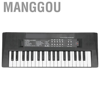 manggou teclado de piano, instrumento musical teclado portátil, fuente de alimentación dual para niños niños