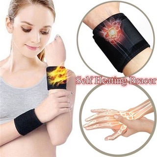 PHILOMENA Men Women Health Care Self-heating Pain Relief Wristband Keep Warm Support Brace Guard Magnet Wrist Wrist Protector 1pair Tourmaline Sports Wristband/Multicolor (6)