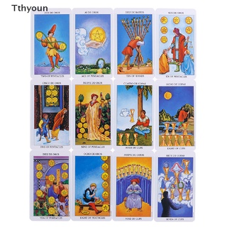 [tthyoun] 78 Cartas Rider Waite Original Tarot Tarjetas Deck Instrucciones De Tamaño Regular UUY