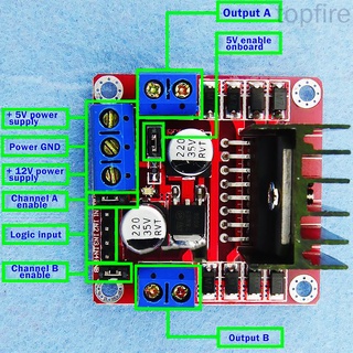 módulo de la junta controladora del controlador del motor paso a paso l298n dual h puente dc reemplazo para arduino