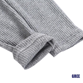 GREE (grey) niño bebé niñas niños lindo elástico caliente baches hilo pantalones (5)