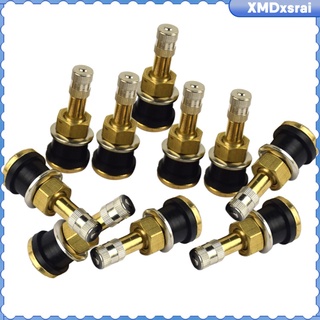 Set of 10 TR501 metal valves, steel valves, brass rim valves, wheel tires (3)