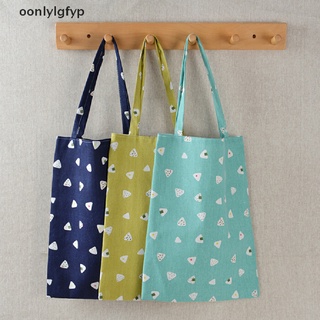 oonly 1x Cute pattern linen bag tote ECO shopping outdoor canvas shoulder bags CL