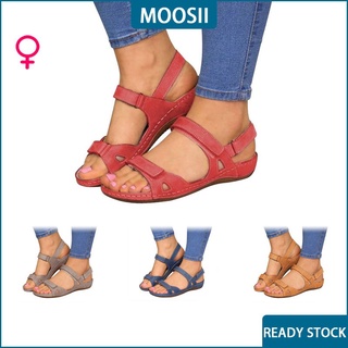 en stock zapatos de mujer mujer sandalia cuña sandalias de cuero moda antideslizante transpirable señoras sandalia yl34 (1)