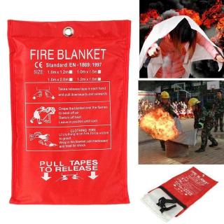1M X 1M fibra de vidrio manta de fuego de emergencia supervivencia refugio de seguridad protección de seguridad tienda de bomberos extintores