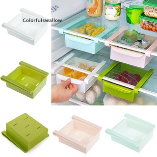 [colorfulswallow] Slide de cocina nevera congelador ahorro de espacio estante estante organizador caja de almacenamiento caliente