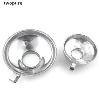 [twopure] 1pc Canning Funnel Stainless Steel Wide Mouth Canning Funnel Hopper Filter Tools [twopure]