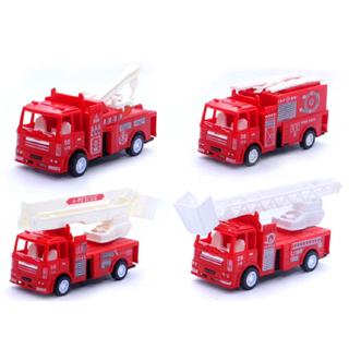 tire hacia atrás juguete modelo de coche escalera tanque de agua camión de bomberos modelo de simulación camión de bomberos modelo