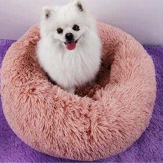 cama redonda de felpa para perros grandes, cálida y suave, para mascotas, tienda de campaña (1)