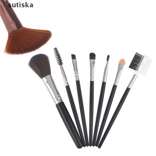sutiska - juego de 7 brochas de maquillaje pro para sombra de ojos, herramientas cosméticas, brochas de belleza para ojos cl