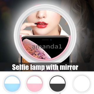 Portátil Mini Selfie LED Anillo Flash Relleno De Luz Clip Cámara Fotografía Para Teléfono 3 Niveles De Brillo