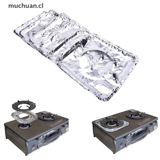 【muchuan】 12X Reusable Aluminum Foil Gas Stove Burner Cover Protector Liner Clean Mat Pad, 【CL】