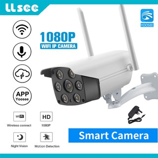 llsee yoosee ip cámara wifi 1080p inalámbrico al aire libre impermeable cámara de bala color visión nocturna vigilancia p2p cctv