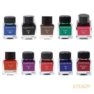 STEADY Colorful Non-carbon Ink for Dip Fountain Pen Calligraphy Writing Painting Graffiti School Office Stationery