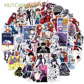 hutchins 50 unids/pack anime evangelion impermeable coche pegatinas decorativas scrapbooking guitarra maleta graffiti pegatinas para portátil equipaje niños regalo pvc anime pegatinas