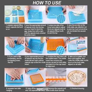 100 agujeros Manual DIY encapsulador cápsula farmacéutica máquina de llenado