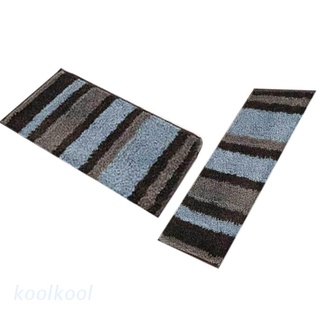 Kool alfombra de baño antideslizante de rayas de microfibra ducha alfombra de baño sala de estar cocina inodoro absorbente alfombra de piso
