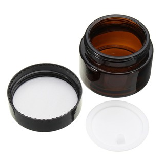 Caliente 30ml-Amber-Glass-Jar-botellas-negro-líder-para-cosméticos-crema-Spices-viajar