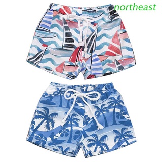 noreste de la moda de los niños pantalones cortos de estilo hawaiano de impresión de playa pantalones de playa lindo niños ropa de natación de verano