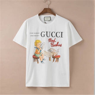 Street Trend Gucc Classic print Men And Women Fashion Cotton T-Shirts Casual Sports Short Sleeve Tops Unisex Plus Size S-XXL