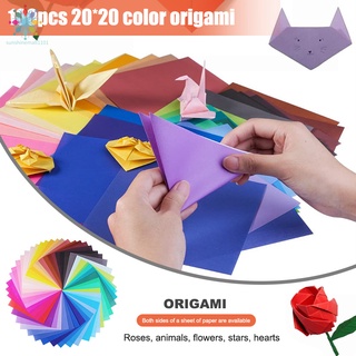 100 Hojas De Papel De Origami 20x20cm 8 Pulgadas Colores Vivos Para Manualidades Proyectos
